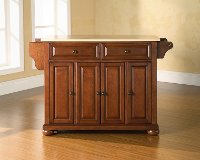KF30001ACH Cherry Kitchen Island with Natural Top - Alexandria