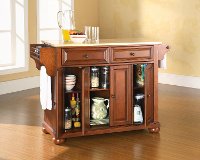 KF30001ACH Cherry Kitchen Island with Natural Top - Alexandria-2