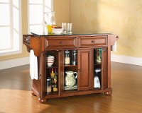 KF30004ACH Cherry Kitchen Island with Black Granite Top - Alexandria-2