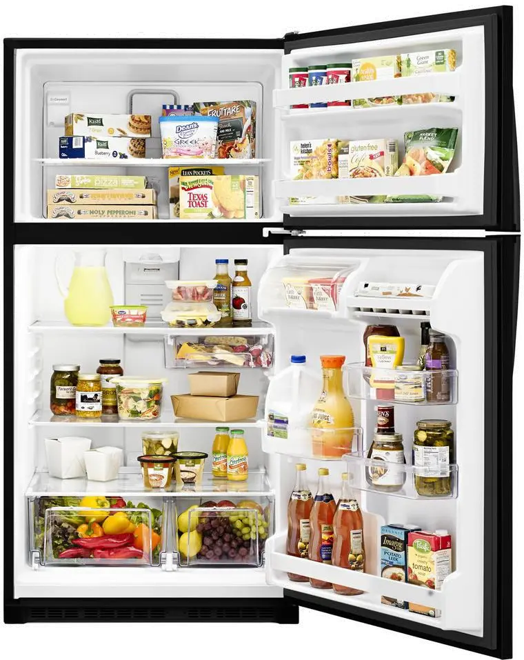 WRT311FZDB Whirlpool 20 cu ft Top Freezer Refrigerator - 33 W Black-2