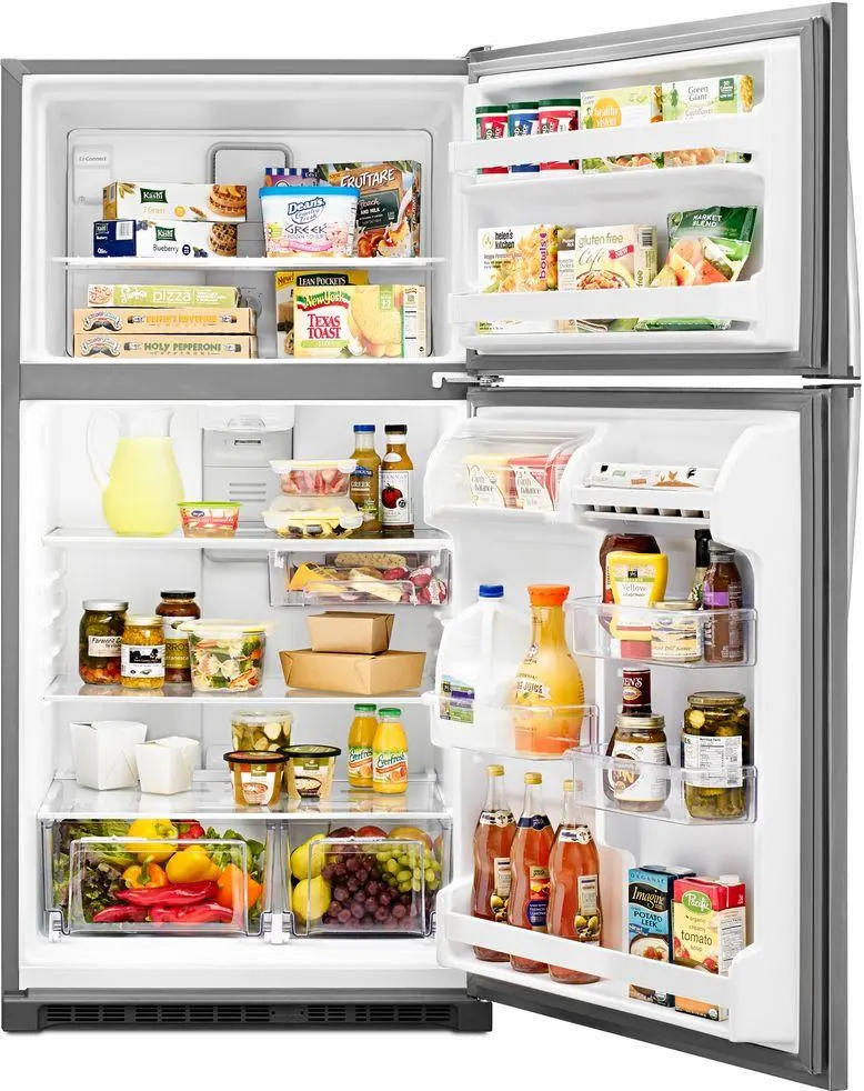 WRT311FZDM Whirlpool 20 cu ft Top Freezer Refrigerator - 33 W Stainless Steel-2