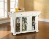KF30001AWH White Kitchen Island with Natural Top - Alexandria-2