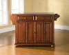 KF30002ACH Cherry Kitchen Island with Stainless Steel Top - Alexandria