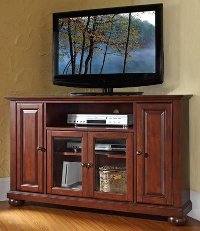 KF10006AMA Mahogany 48 Inch Corner TV Stand - Alexandria