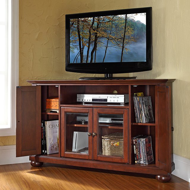 KF10006AMA Mahogany 48 Inch Corner TV Stand - Alexandria-3