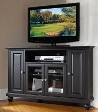 KF10006DBK Black 48 Inch Corner TV Stand - Cambridge