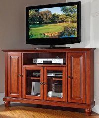 KF10006DCH Cherry 48 Inch Corner TV Stand - Cambridge