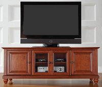 KF10005DCH Cherry Brown Low Profile 60 Inch TV Stand - Cambridge