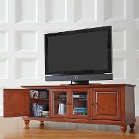 KF10005DCH Cherry Brown Low Profile 60 Inch TV Stand - Cambridge -3