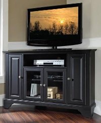 KF10006BBK Black 48 Inch Corner TV Stand - LaFayette