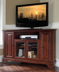 KF10006BMA Mahogany 48 Inch Corner TV Stand - LaFayette