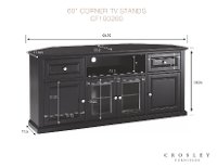 CF1000260-BK Black 60 Inch Corner TV Stand-2