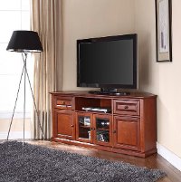 CF1000260-CH Cherry 60 Inch Corner TV Stand