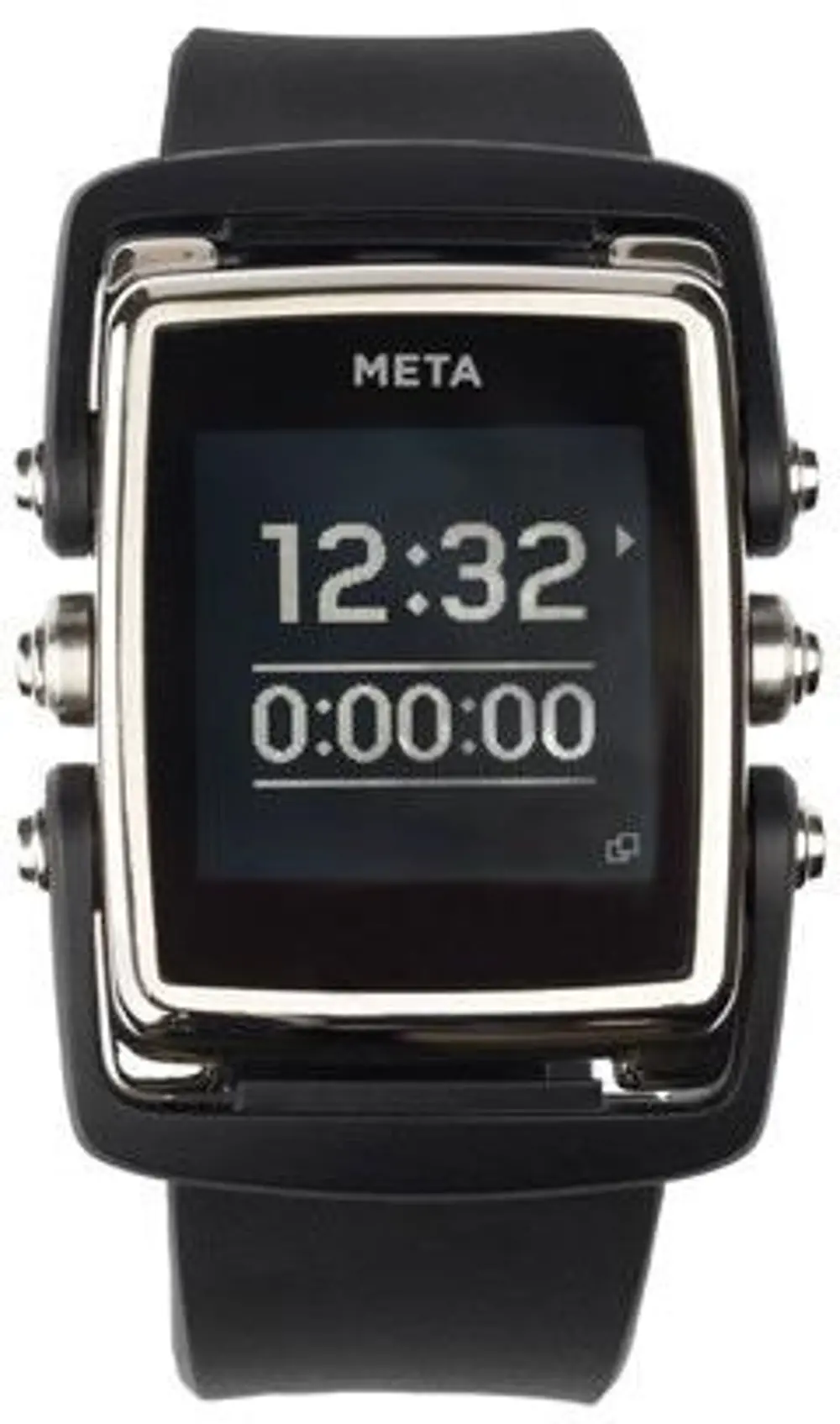 Meta Black Rubber Watch-1