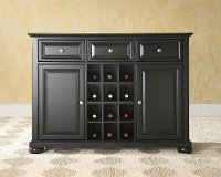 KF42001ABK Black Wine Buffet Server - Alexandria