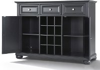 KF42001ABK Black Wine Buffet Server - Alexandria -3