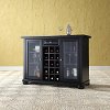 KF40002ABK Black Sliding Top Bar Cabinet - Alexandria