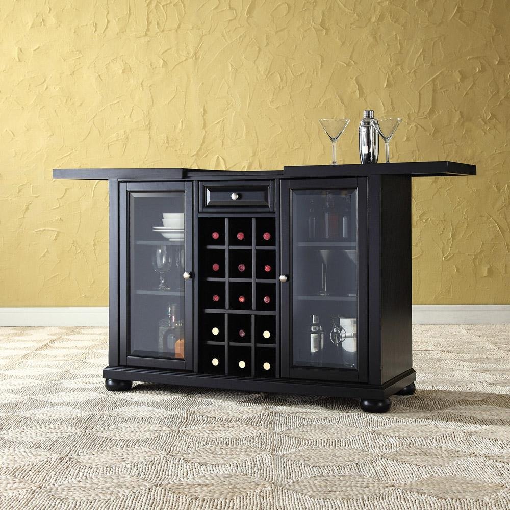 KF40002ABK Black Sliding Top Bar Cabinet - Alexandria-2