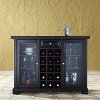 KF40002ABK Black Sliding Top Bar Cabinet - Alexandria -4