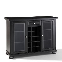 KF40002ABK Black Sliding Top Bar Cabinet - Alexandria -5