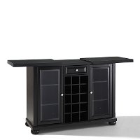 KF40002ABK Black Sliding Top Bar Cabinet - Alexandria -6