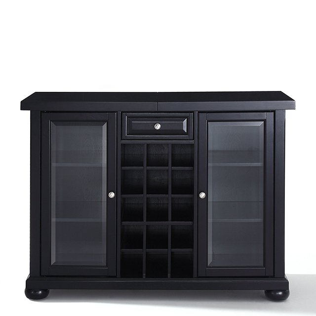 KF40002ABK Black Sliding Top Bar Cabinet - Alexandria-7