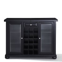 KF40002ABK Black Sliding Top Bar Cabinet - Alexandria -7