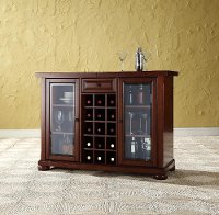 KF40002AMA Mahogany Sliding Top Bar Cabinet - Alexandria