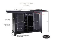 KF40002AMA Mahogany Sliding Top Bar Cabinet - Alexandria -7
