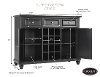 KF42001BBK Black Wine Buffet Server - LaFayette