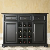 KF42001BBK Black Wine Buffet Server - LaFayette -2