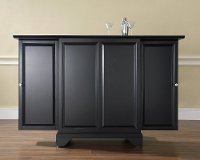 KF40001BBK Black Expandable Bar Cabinet - LaFayette