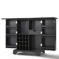 KF40001BBK Black Expandable Bar Cabinet - LaFayette -5