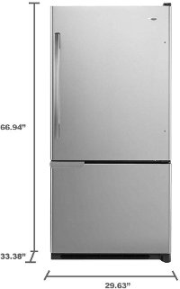 ABB1921BRM Amana 18.7 cu. ft. Bottom Freezer Refrigerator - 30 Inch Stainless Steel-3