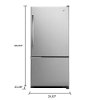 ABB1921BRM Amana Bottom Freezer Refrigerator - 30 Inch Stainless Steel,-3
