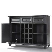 KF42001DBK Black Wine Buffet Server - Cambridge -4