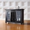 KF40002DBK Black Sliding Top Bar Cabinet - Cambridge