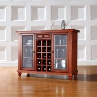 KF40002DCH Cherry Sliding Top Bar Cabinet - Cambridge