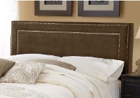 1554HQRA Chocolate Upholstered Queen Headboard - Amber
