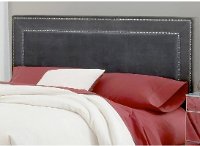 1638HQRA Pewter Upholstered Queen Headboard - Amber