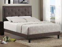 1296BQRB Dark Heather Queen Upholstered Bed - Becker