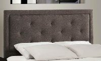 1296HQRB Dark Heather Queen Upholstered Headboard - Becker