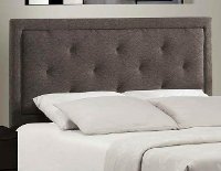 1296HKRB Dark Heather King Upholstered Headboard - Becker
