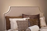 1121HQR Ivory Upholstered Queen Headboard - Dekland
