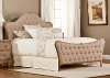 1206BQR Traditional Oatmeal Queen Upholstered Bed - Jefferson