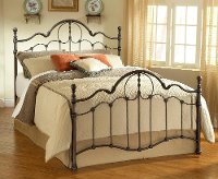 1480BKR Bronze King Metal Bed - Venetian