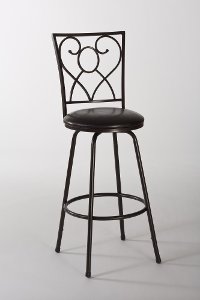 5253-830S Brown Swivel Adjustable Bar Stool - Bellesol
