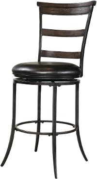 4671-832 Chestnut Swivel Ladder-Back Bar Stool - Cameron