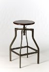 5036-832 Cherry-Wood Top Adjustable Stool with Metal Legs- Cyprus -2