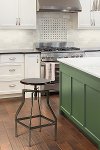 5036-832 Cherry-Wood Top Adjustable Stool with Metal Legs- Cyprus